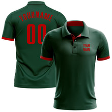 Загрузить изображение в средство просмотра галереи, Custom Green Red Performance Golf Polo Shirt