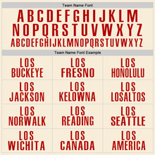 Load image into Gallery viewer, Custom Cream Red Performance Golf Polo Shirt