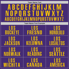 Laden Sie das Bild in den Galerie-Viewer, Custom Purple Yellow Performance Golf Polo Shirt