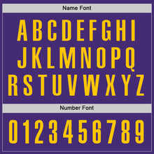 Laden Sie das Bild in den Galerie-Viewer, Custom Purple Yellow Performance Golf Polo Shirt