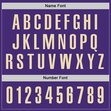 Laden Sie das Bild in den Galerie-Viewer, Custom Purple Cream Performance Golf Polo Shirt