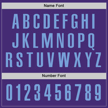 Laden Sie das Bild in den Galerie-Viewer, Custom Purple Light Blue Performance Golf Polo Shirt