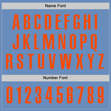 Load image into Gallery viewer, Custom Light Blue Orange Performance Golf Polo Shirt