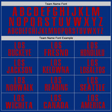 Load image into Gallery viewer, Custom Royal White-Red Performance Golf Polo Shirt