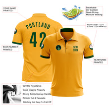 Загрузить изображение в средство просмотра галереи, Custom Gold Green Performance Golf Polo Shirt