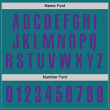 Загрузить изображение в средство просмотра галереи, Custom Teal Purple Performance Golf Polo Shirt