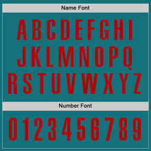 Загрузить изображение в средство просмотра галереи, Custom Teal Red Performance Golf Polo Shirt