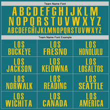 Загрузить изображение в средство просмотра галереи, Custom Teal Yellow Performance Golf Polo Shirt