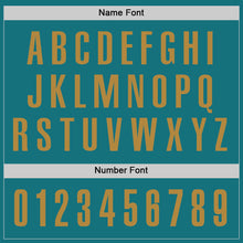 Загрузить изображение в средство просмотра галереи, Custom Teal Old Gold Performance Golf Polo Shirt