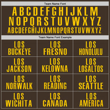 Load image into Gallery viewer, Custom Brown Yellow Performance Golf Polo Shirt