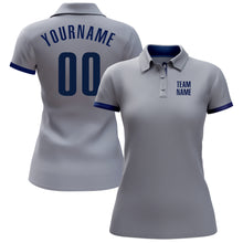 Загрузить изображение в средство просмотра галереи, Custom Gray Navy Performance Golf Polo Shirt