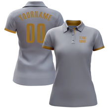 Загрузить изображение в средство просмотра галереи, Custom Gray Old Gold Performance Golf Polo Shirt