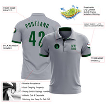 Загрузить изображение в средство просмотра галереи, Custom Gray Green Performance Golf Polo Shirt