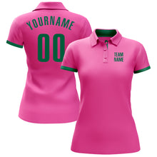 Загрузить изображение в средство просмотра галереи, Custom Pink Kelly Green Performance Golf Polo Shirt