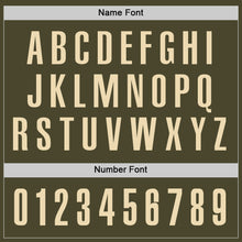 Load image into Gallery viewer, Custom Olive Cream Performance Salute To Service Golf Polo Shirt