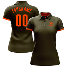 Загрузить изображение в средство просмотра галереи, Custom Olive Orange Performance Salute To Service Golf Polo Shirt
