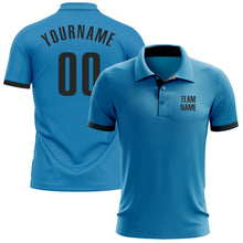 Charger l'image dans la galerie, Custom Panther Blue Black Performance Golf Polo Shirt