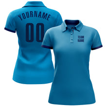 Charger l'image dans la galerie, Custom Panther Blue Navy Performance Golf Polo Shirt