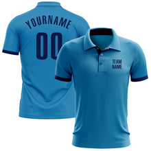 Charger l'image dans la galerie, Custom Panther Blue Navy Performance Golf Polo Shirt
