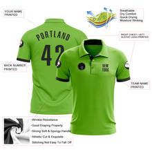 Charger l'image dans la galerie, Custom Neon Green Black Performance Golf Polo Shirt