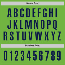 Загрузить изображение в средство просмотра галереи, Custom Neon Green Navy Performance Golf Polo Shirt