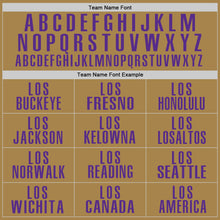 Load image into Gallery viewer, Custom Old Gold Purple Performance Golf Polo Shirt