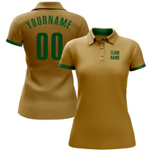Load image into Gallery viewer, Custom Old Gold Green Performance Golf Polo Shirt
