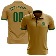 Load image into Gallery viewer, Custom Old Gold Green Performance Golf Polo Shirt
