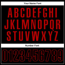 Laden Sie das Bild in den Galerie-Viewer, Custom Black Red Performance Vapor Golf Polo Shirt