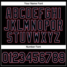 Загрузить изображение в средство просмотра галереи, Custom Black Black Light Blue-Red Performance Vapor Golf Polo Shirt