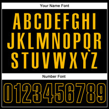 Load image into Gallery viewer, Custom Black Black-Gold Performance Vapor Golf Polo Shirt