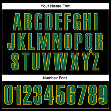 Load image into Gallery viewer, Custom Black Kelly Green-Yellow Performance Vapor Golf Polo Shirt