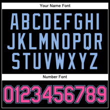 Load image into Gallery viewer, Custom Black Pink-Light Blue Performance Vapor Golf Polo Shirt