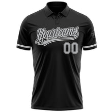 Load image into Gallery viewer, Custom Black Gray-White Performance Vapor Golf Polo Shirt