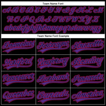 Load image into Gallery viewer, Custom Black Purple-Hot Pink Performance Vapor Golf Polo Shirt