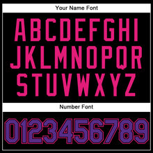 Load image into Gallery viewer, Custom Black Purple-Hot Pink Performance Vapor Golf Polo Shirt