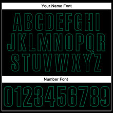 Загрузить изображение в средство просмотра галереи, Custom Black Black-Kelly Green Performance Vapor Golf Polo Shirt