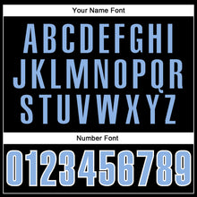 Charger l'image dans la galerie, Custom Black Light Blue-White Performance Vapor Golf Polo Shirt