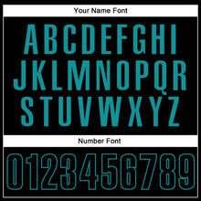 Charger l'image dans la galerie, Custom Black Black-Teal Performance Vapor Golf Polo Shirt