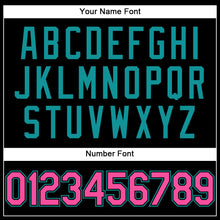 Load image into Gallery viewer, Custom Black Pink-Teal Performance Vapor Golf Polo Shirt