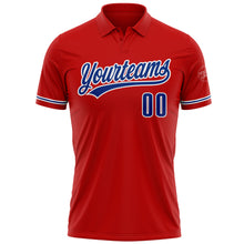 Загрузить изображение в средство просмотра галереи, Custom Red Royal-White Performance Vapor Golf Polo Shirt