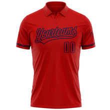 Загрузить изображение в средство просмотра галереи, Custom Red Red-Navy Performance Vapor Golf Polo Shirt