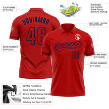 Загрузить изображение в средство просмотра галереи, Custom Red Red-Navy Performance Vapor Golf Polo Shirt