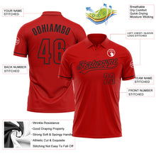 Загрузить изображение в средство просмотра галереи, Custom Red Red-Black Performance Vapor Golf Polo Shirt