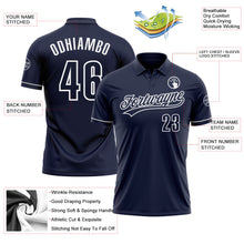 Charger l'image dans la galerie, Custom Navy Navy-White Performance Vapor Golf Polo Shirt
