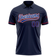 Charger l'image dans la galerie, Custom Navy Royal-Red Performance Vapor Golf Polo Shirt