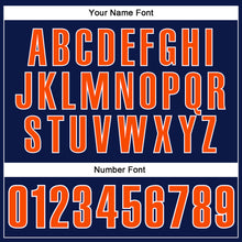 Load image into Gallery viewer, Custom Navy Orange-White Performance Vapor Golf Polo Shirt