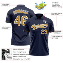 Charger l'image dans la galerie, Custom Navy Old Gold-White Performance Vapor Golf Polo Shirt