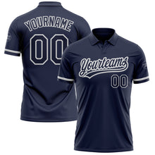 Charger l'image dans la galerie, Custom Navy Navy-Gray Performance Vapor Golf Polo Shirt