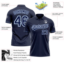 Charger l'image dans la galerie, Custom Navy Navy-Light Blue Performance Vapor Golf Polo Shirt